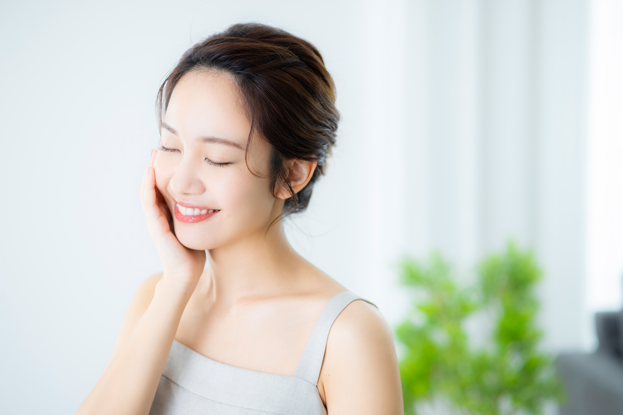 美肌の女性