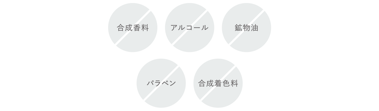 5つの無添加の説明