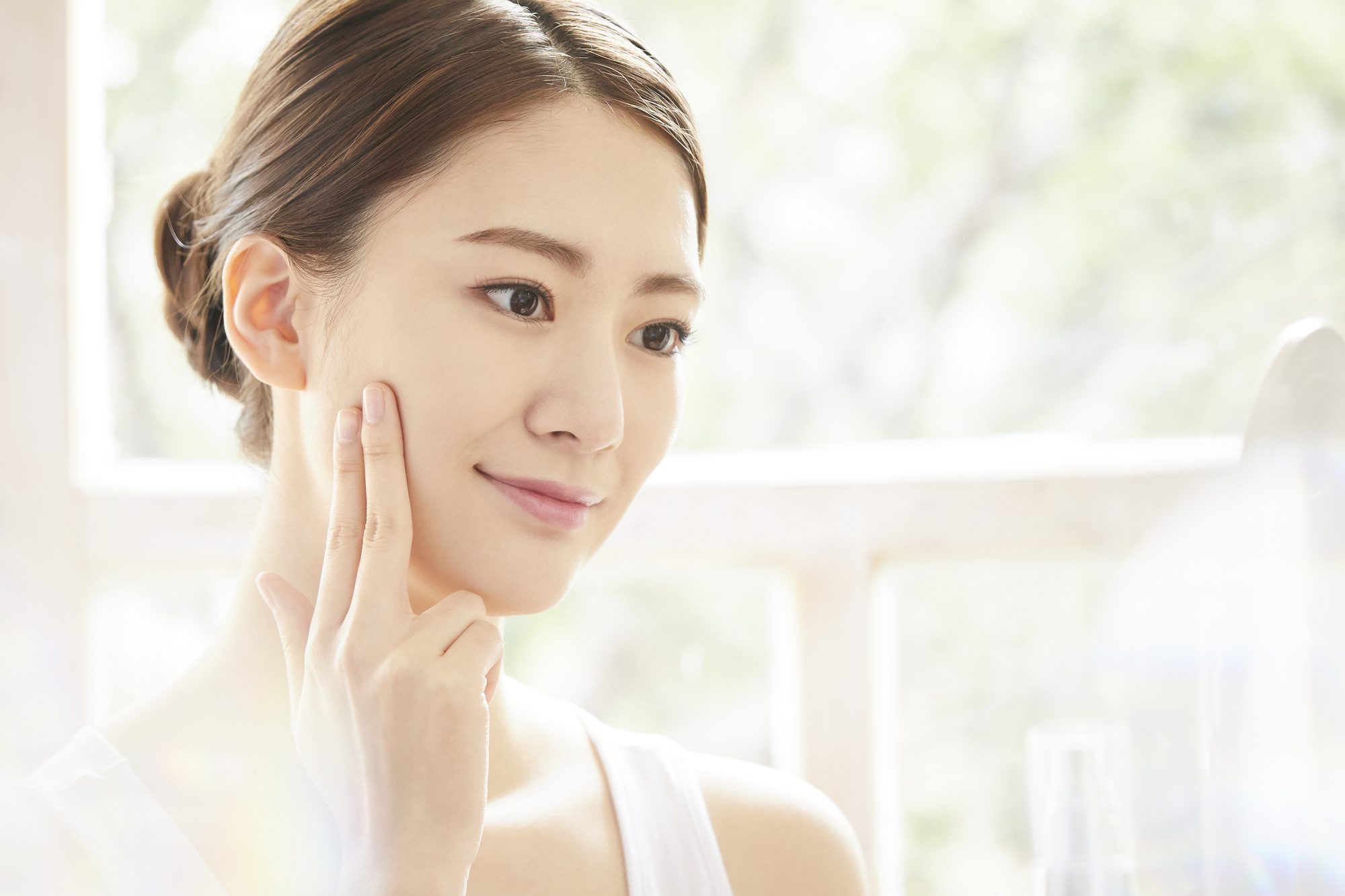 美肌の女性