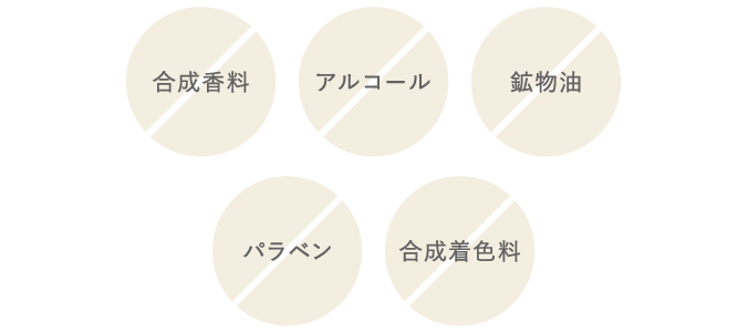 5つの無添加の説明
