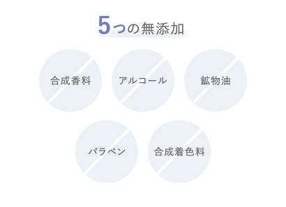 5つの無添加の説明