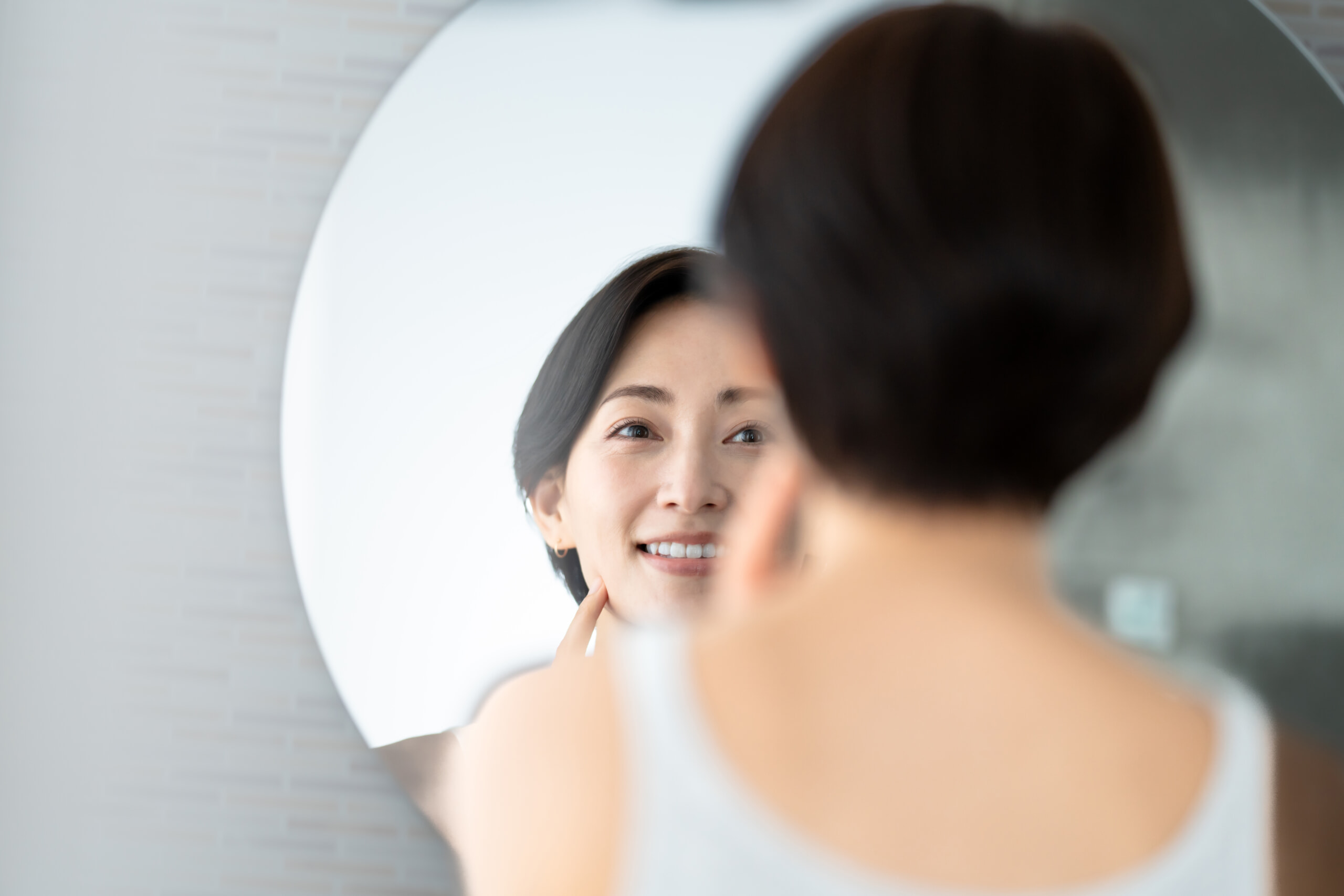 美肌の女性