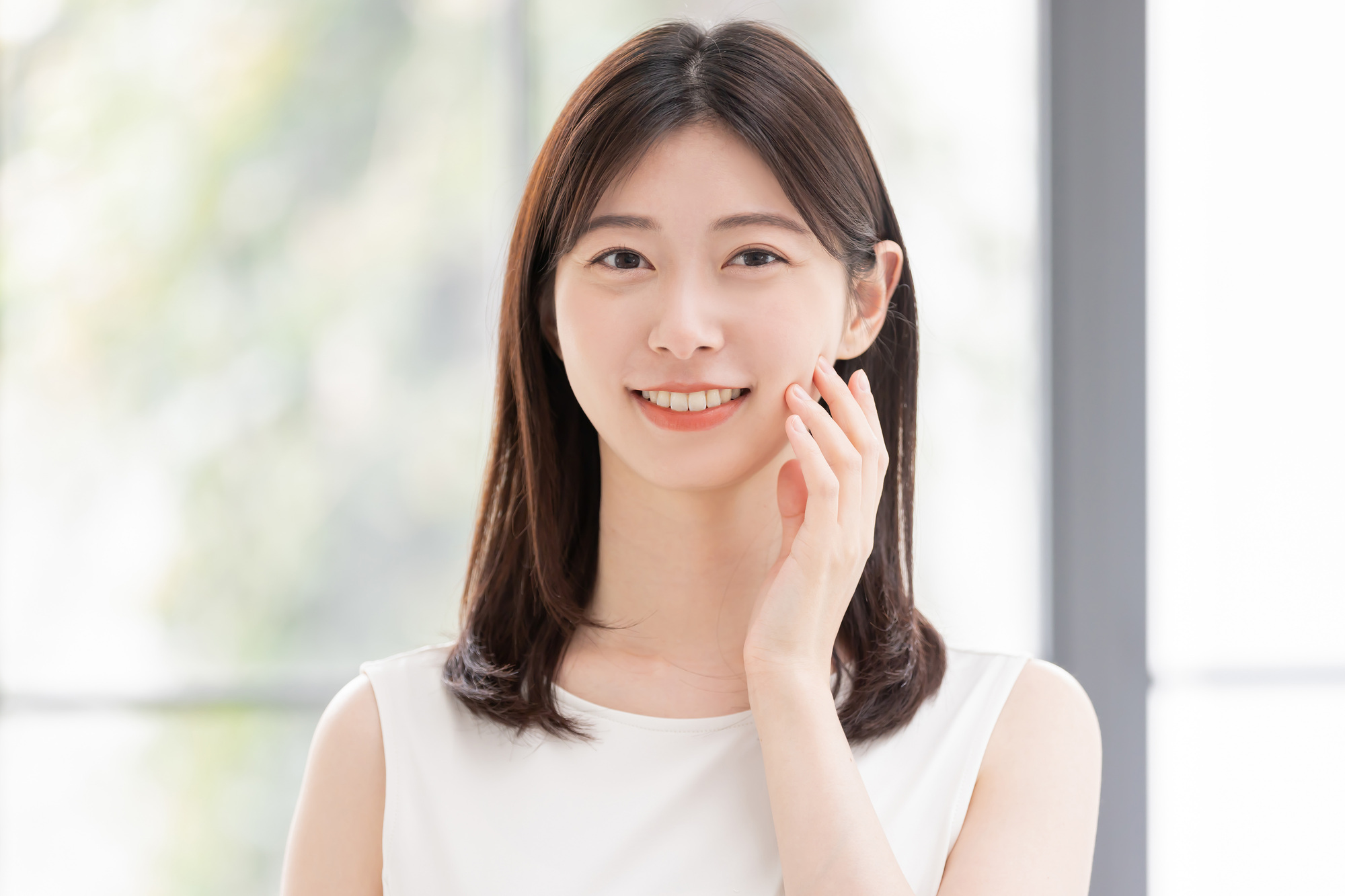 美肌の女性