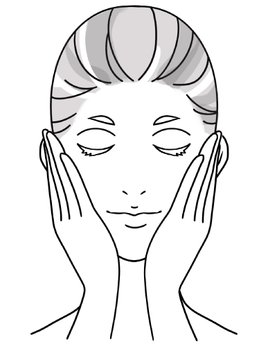 お顔や首になじませてください。体にもお使いいただけます。