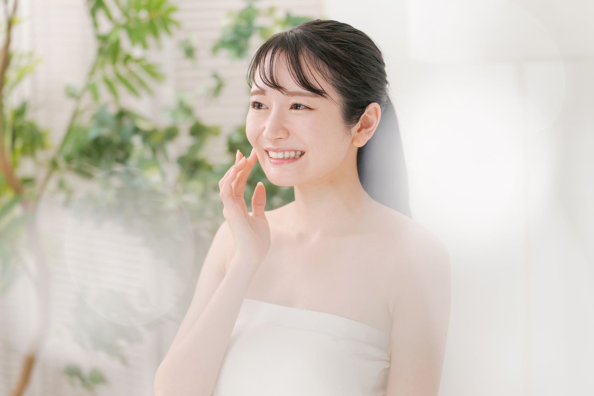 美肌の女性