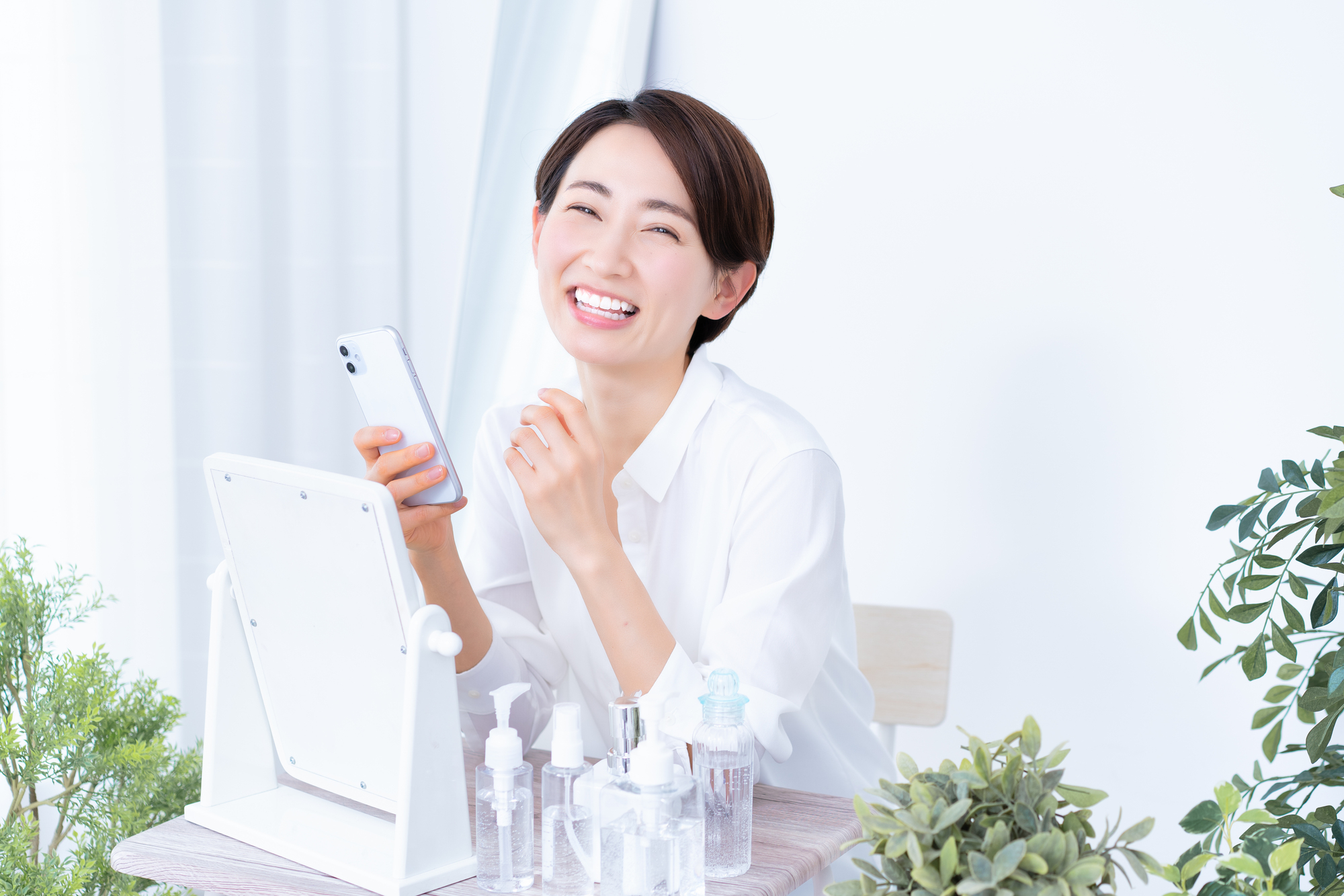 美肌の女性