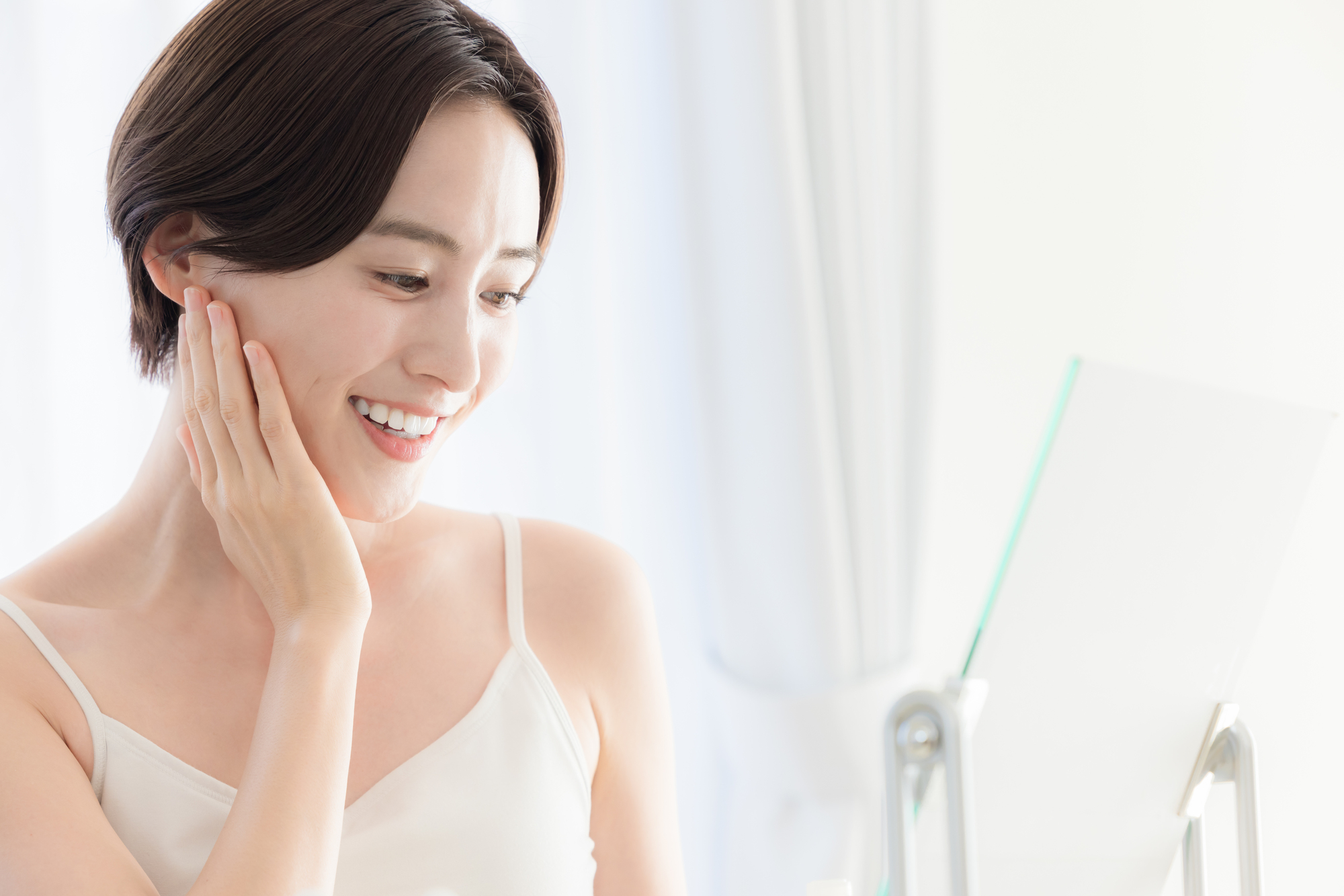 美肌の女性