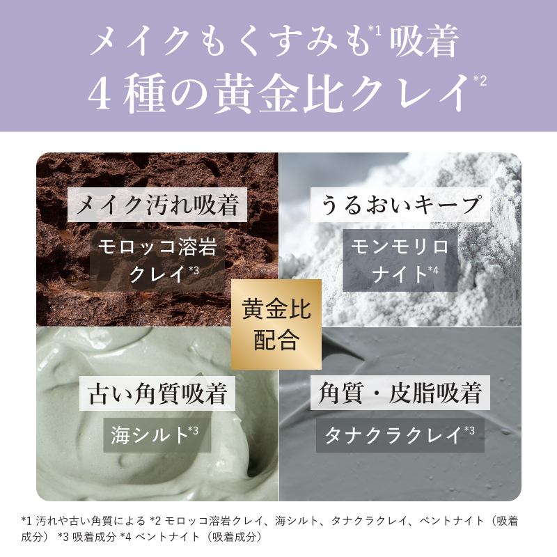 ザ クレンジングバーム ホワイトで、メイクもくすみも吸着 4種の黄金比クレイ