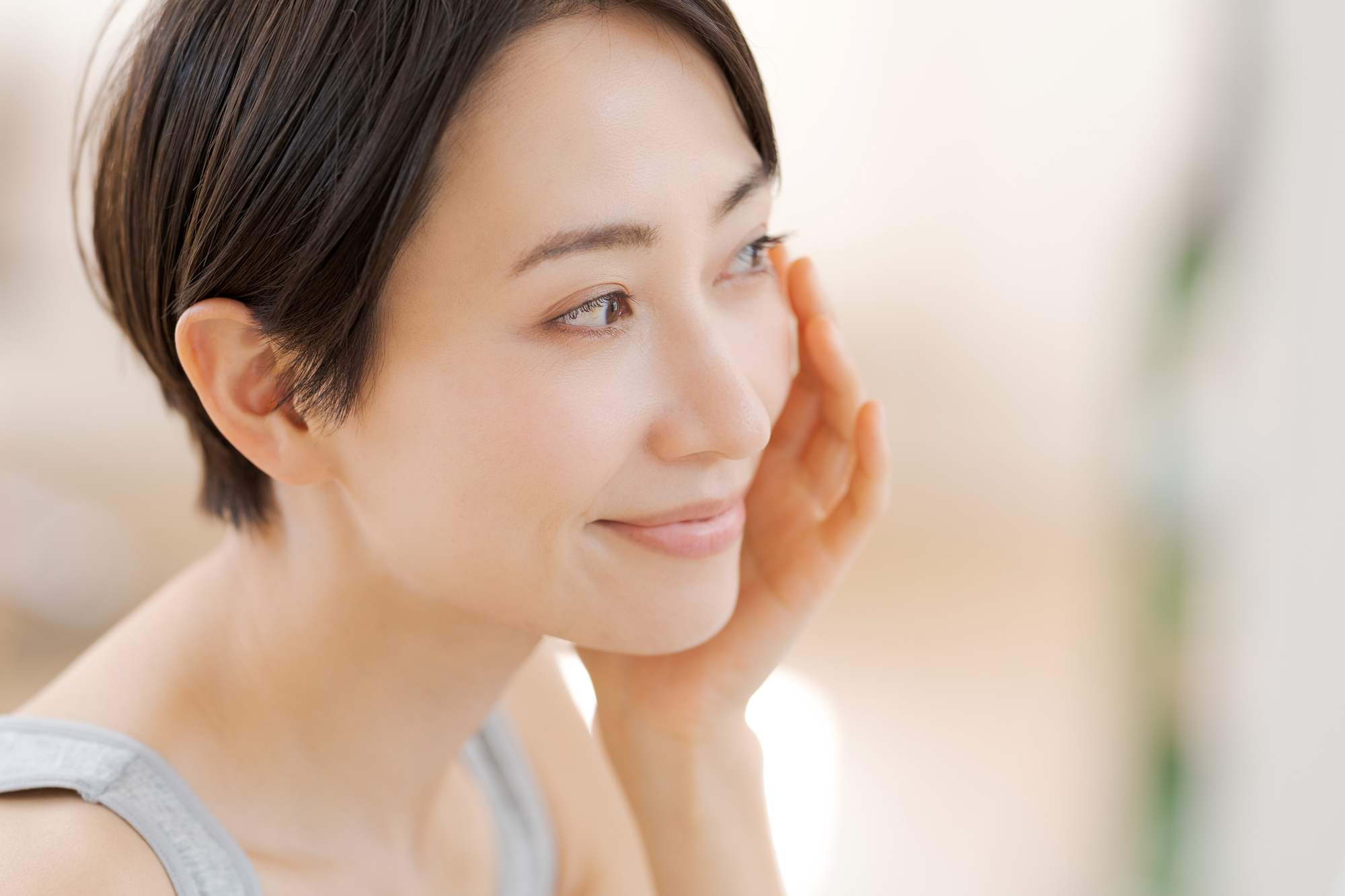 美肌の女性