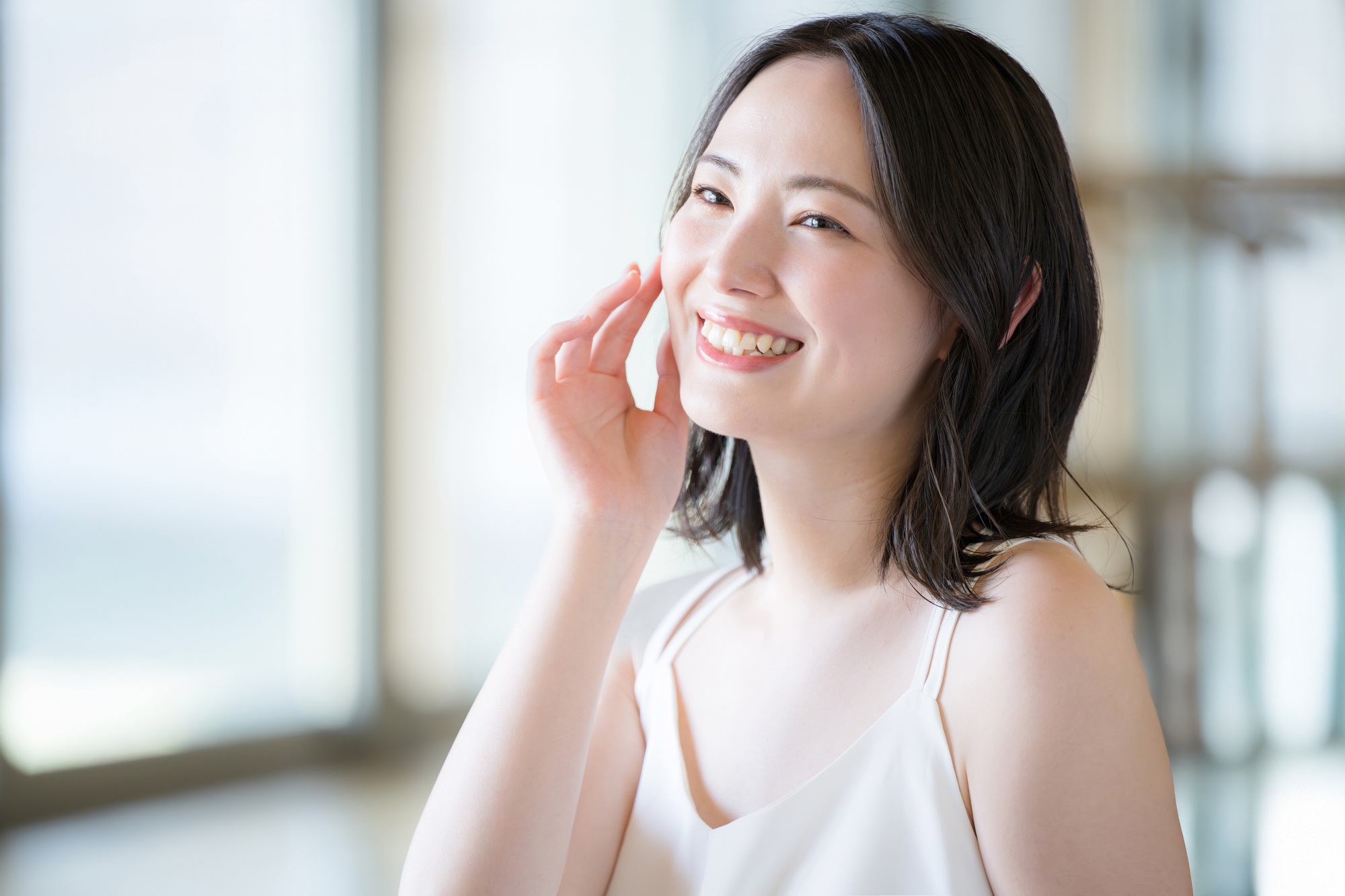 美肌の女性
