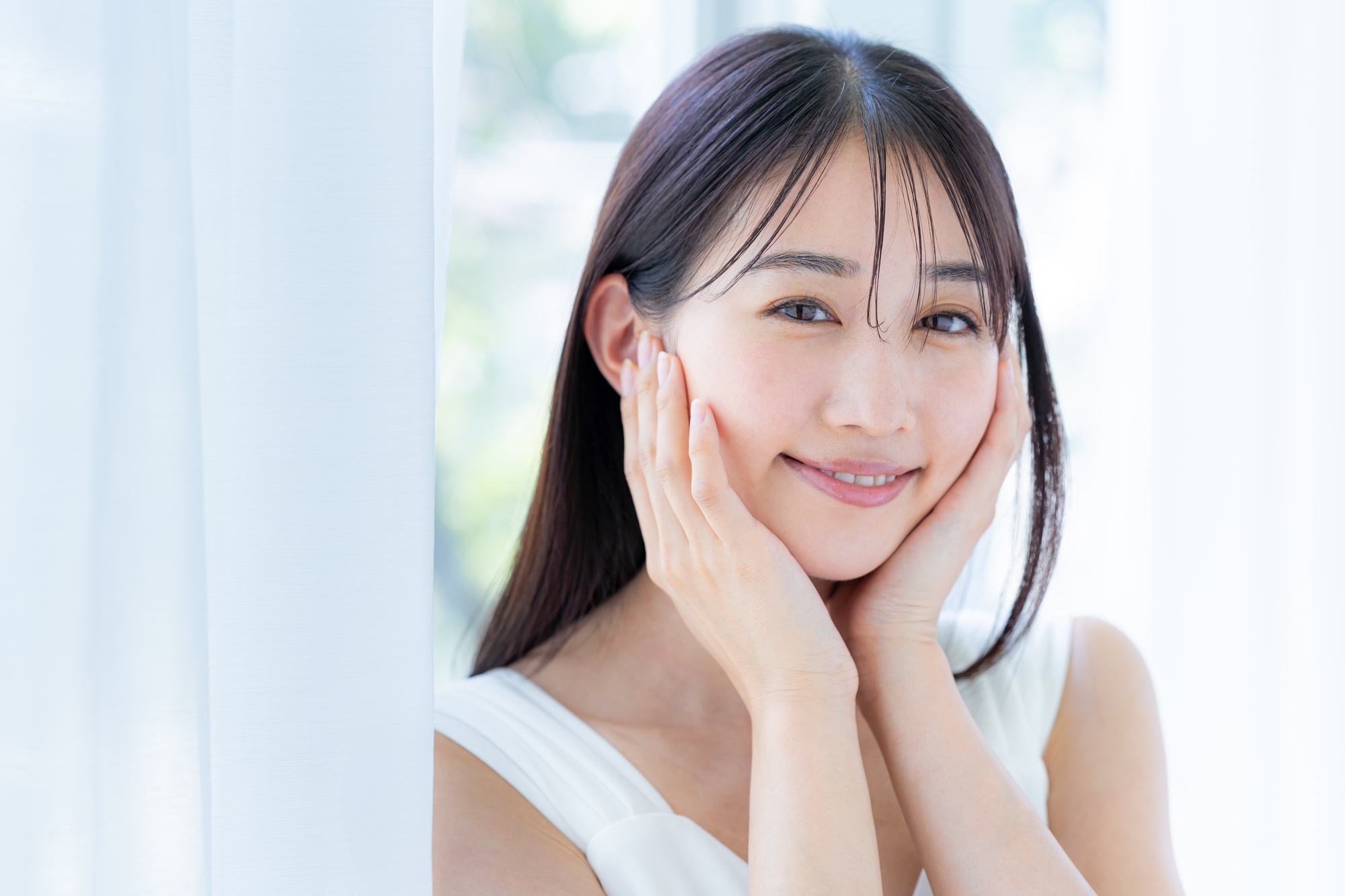 美肌の女性