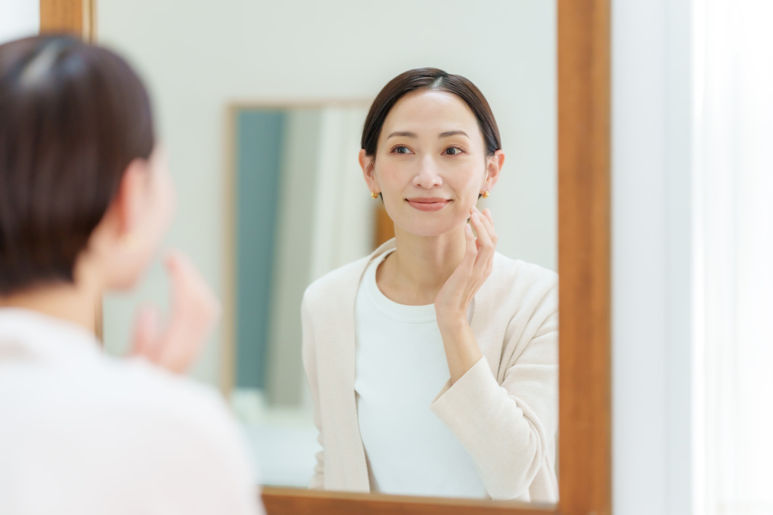 美肌の女性