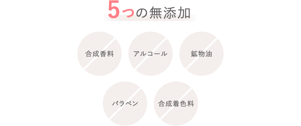 5つの無添加の説明