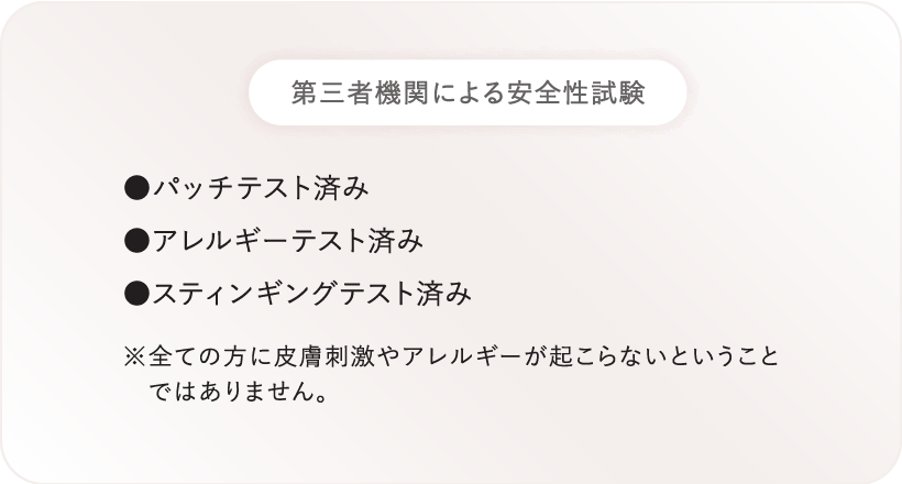 第三者による安全性試験の説明