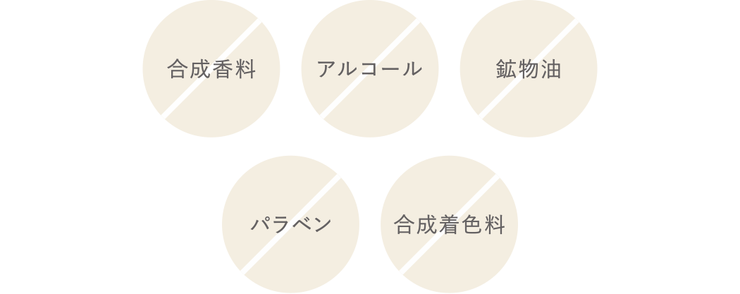 5つの無添加の説明