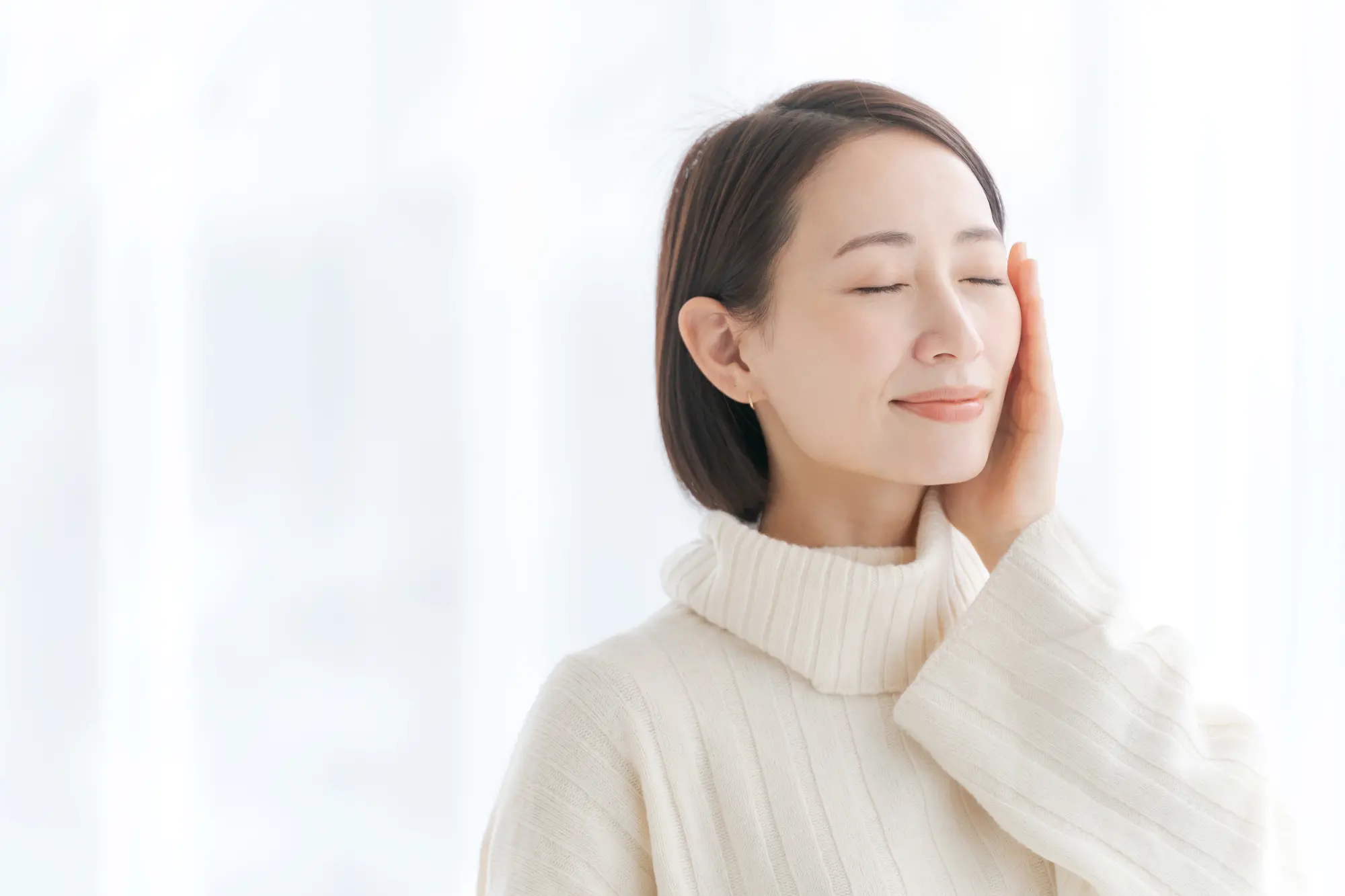 美肌の女性