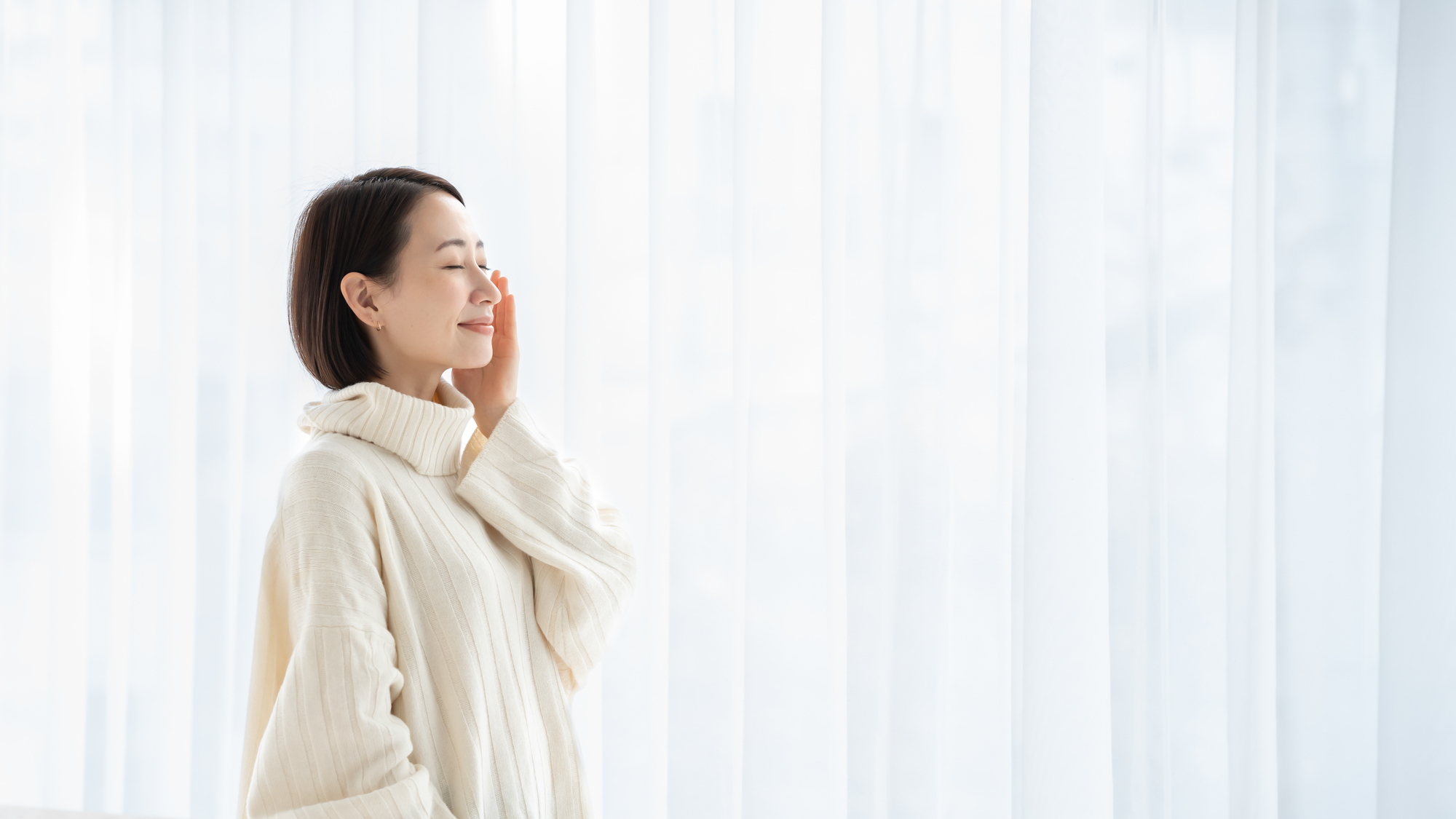 美肌の女性