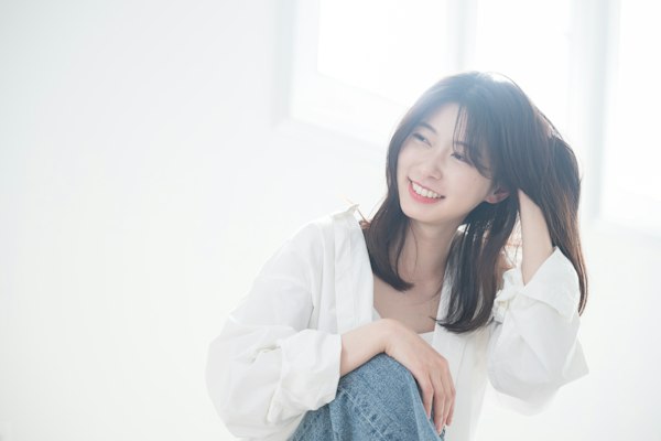 美髪の女性