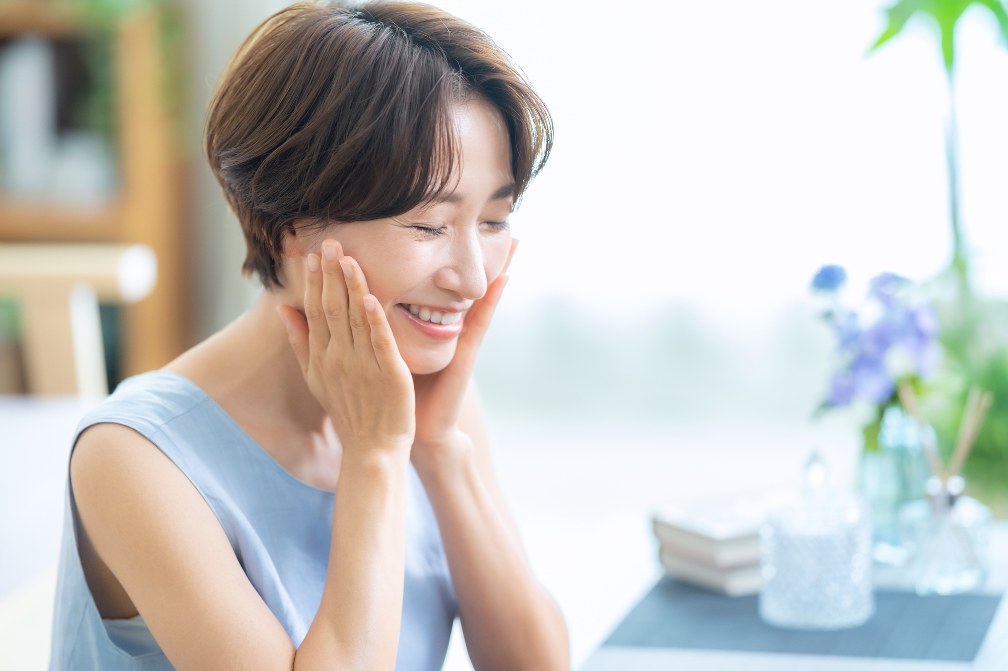 美肌の女性