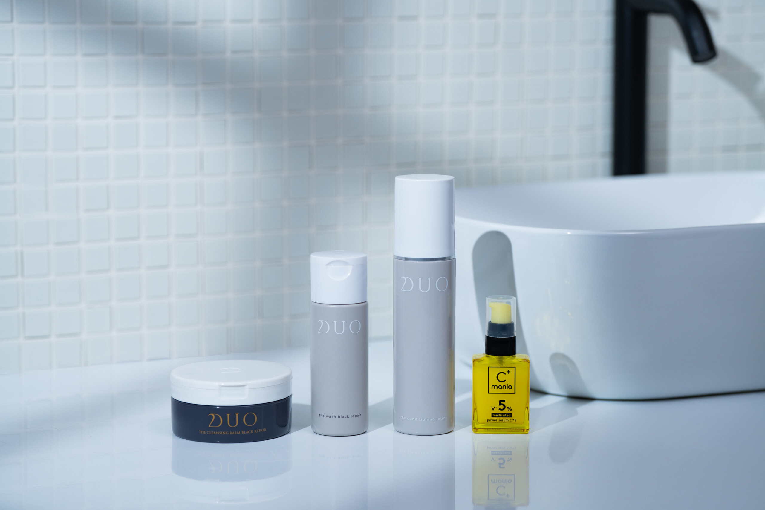 DUO ザ クレンジングバーム ブラックリペア,DUO ザ ウォッシュ ブラックリペア,DUO ザ コンディショニングローション,C+mania 薬用パワーセラムC+5