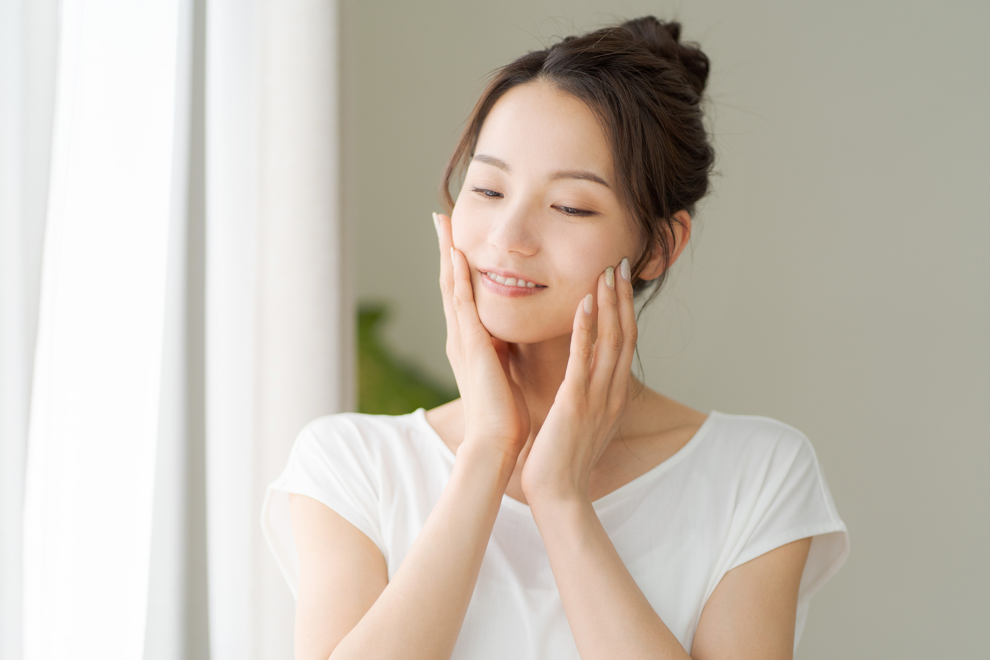 美肌の女性
