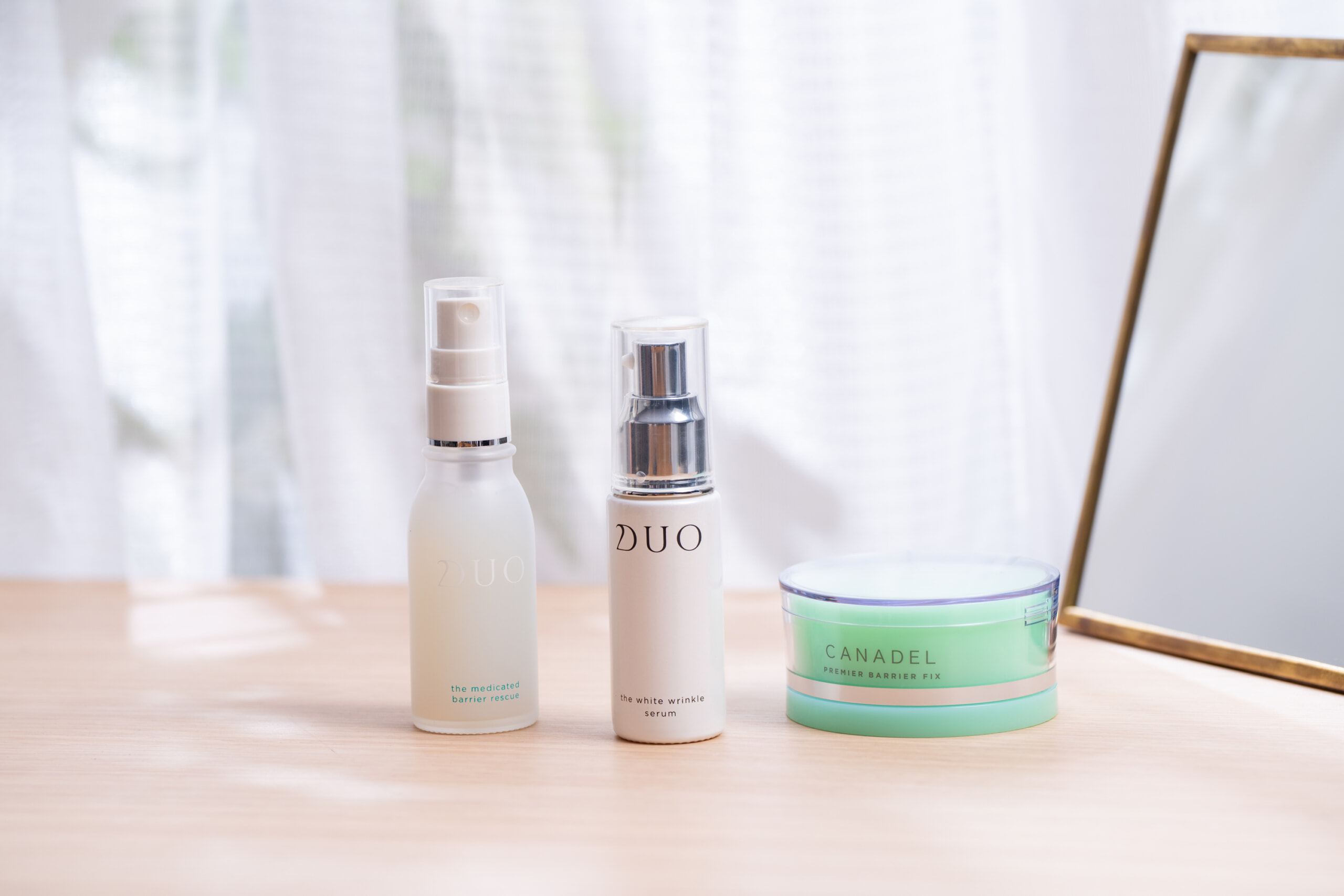 角版写真_DUO ザ 薬用バリアレスキュー,DUO ザ 薬用美白リンクルセラム,CANADEL プレミアバリアフィックス