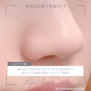 鼻の毛穴の黒ずみを1日でケアする方法はある?毛穴レスな肌を目指すスキンケアを紹介