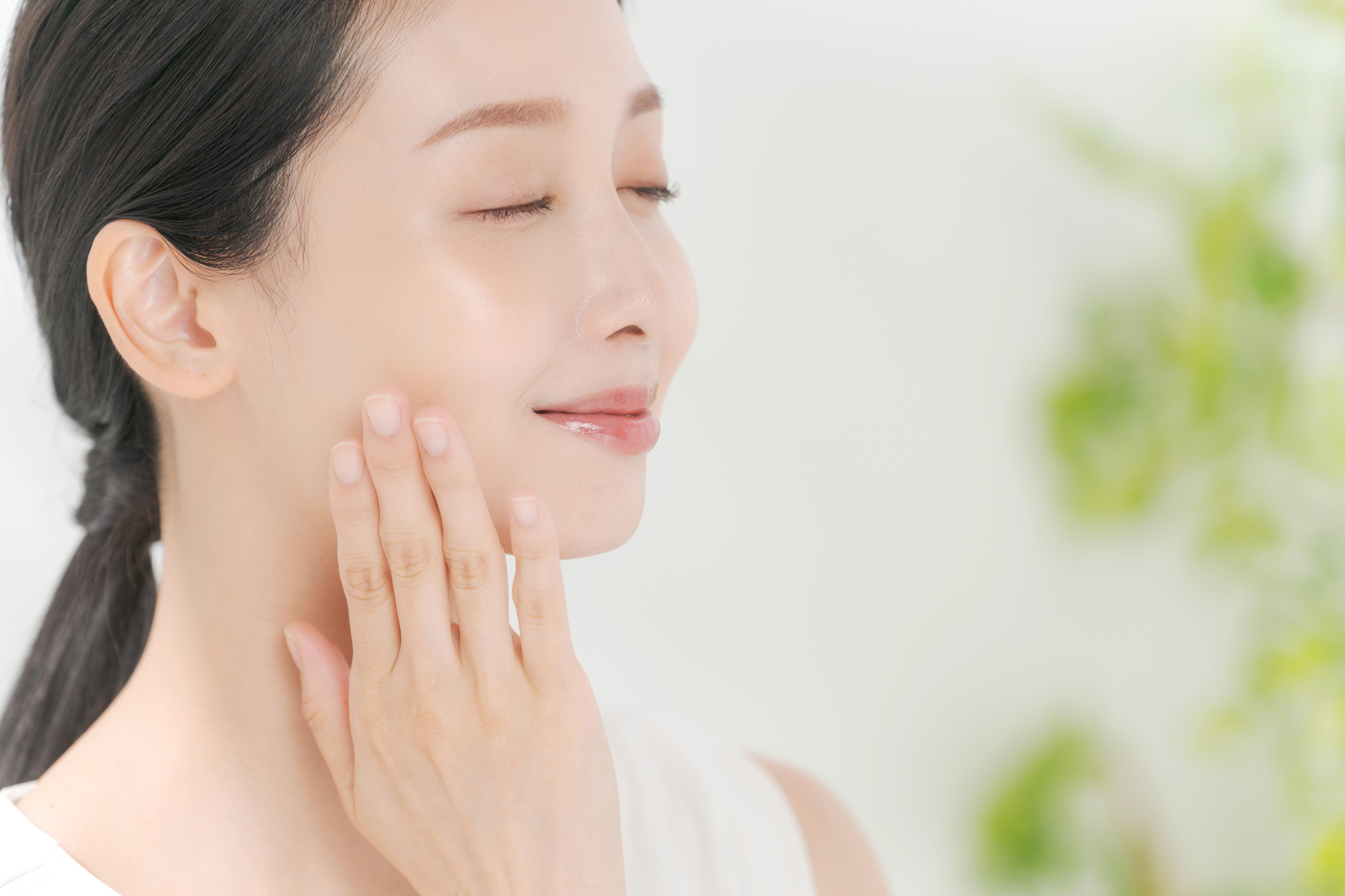 美肌の女性