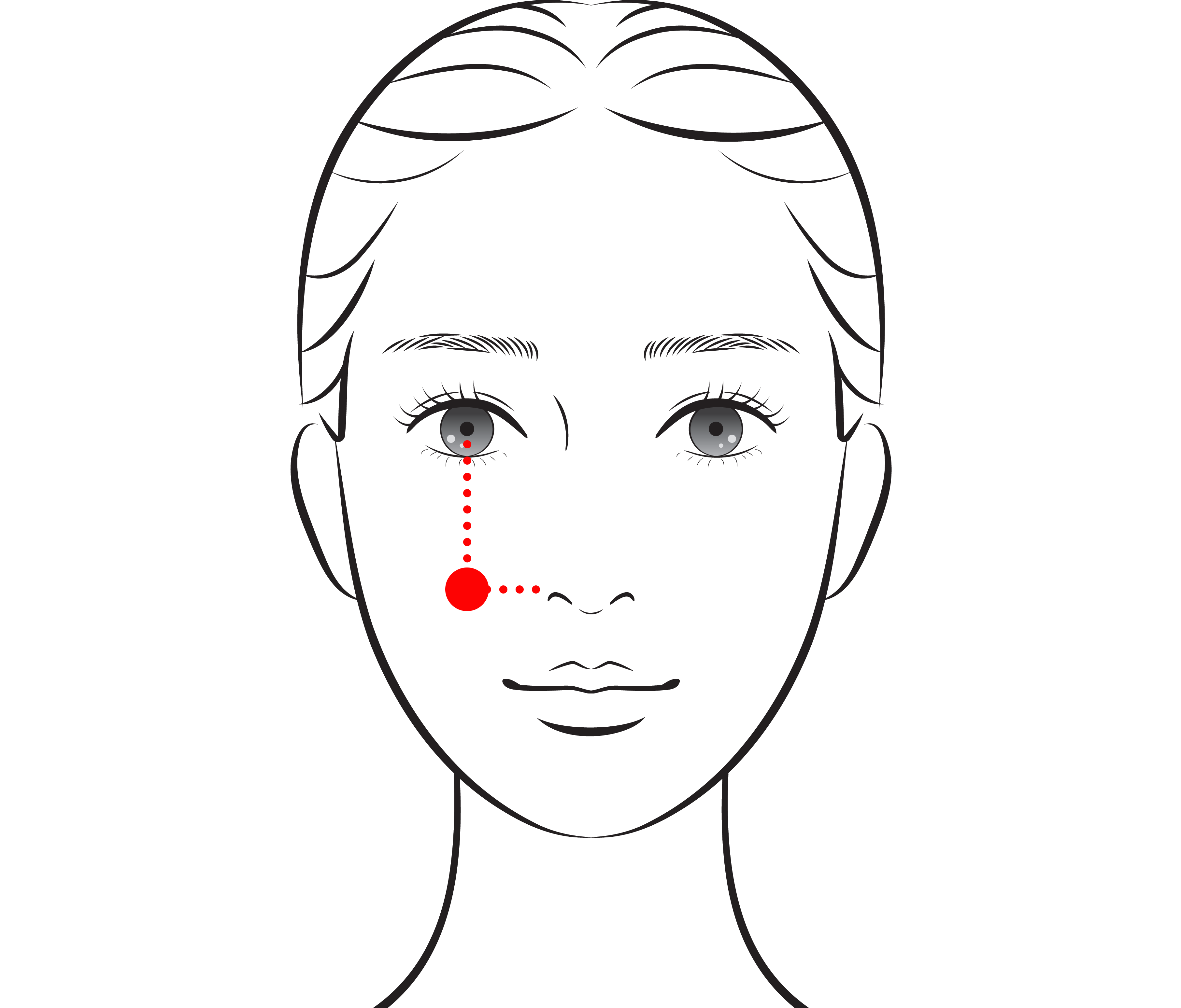 ツボの位置_巨髎(こりょう)