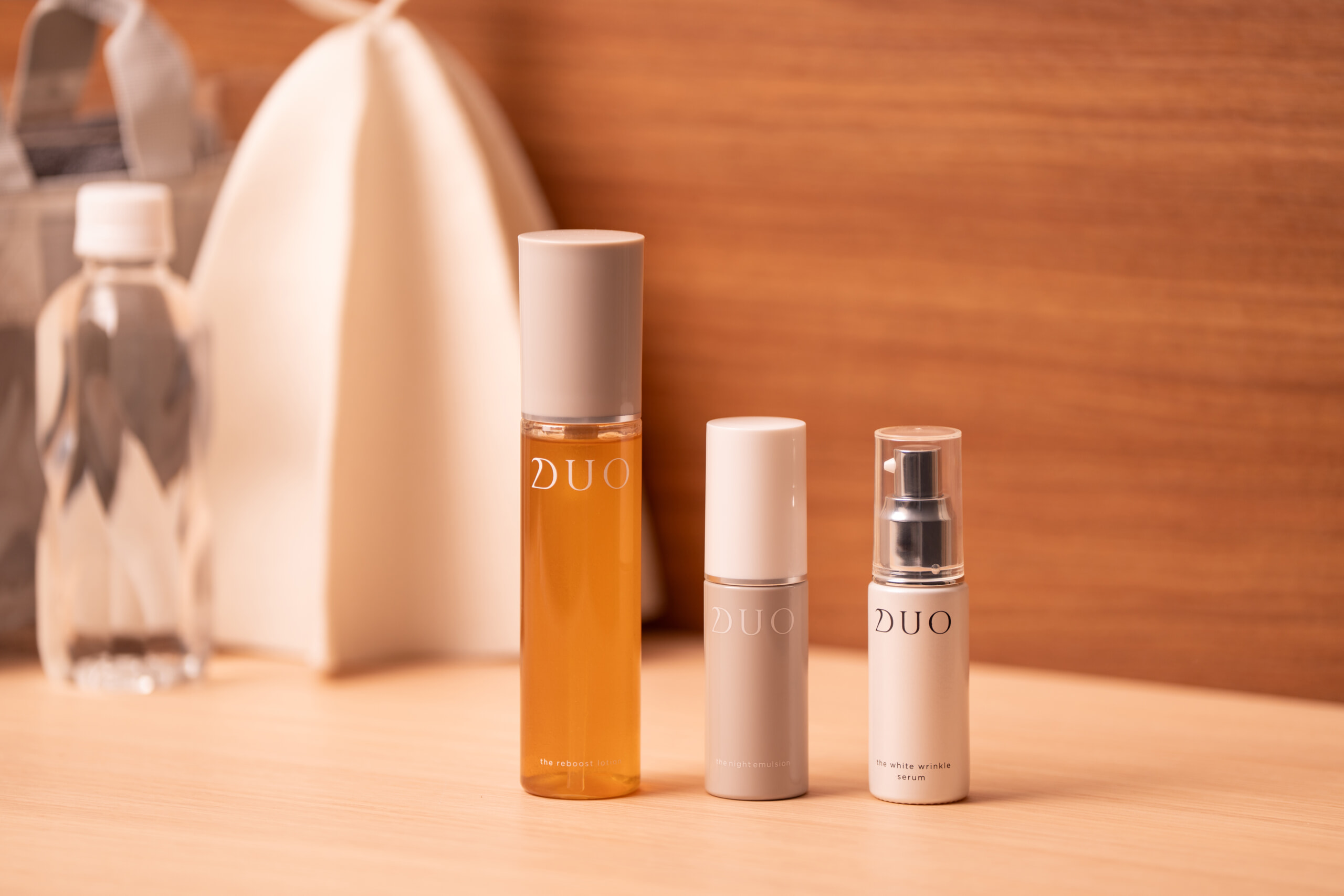 DUO ザ リブーストローションa,DUO ザ ナイトエマルジョン,DUO ザ 薬用美白リンクルセラム