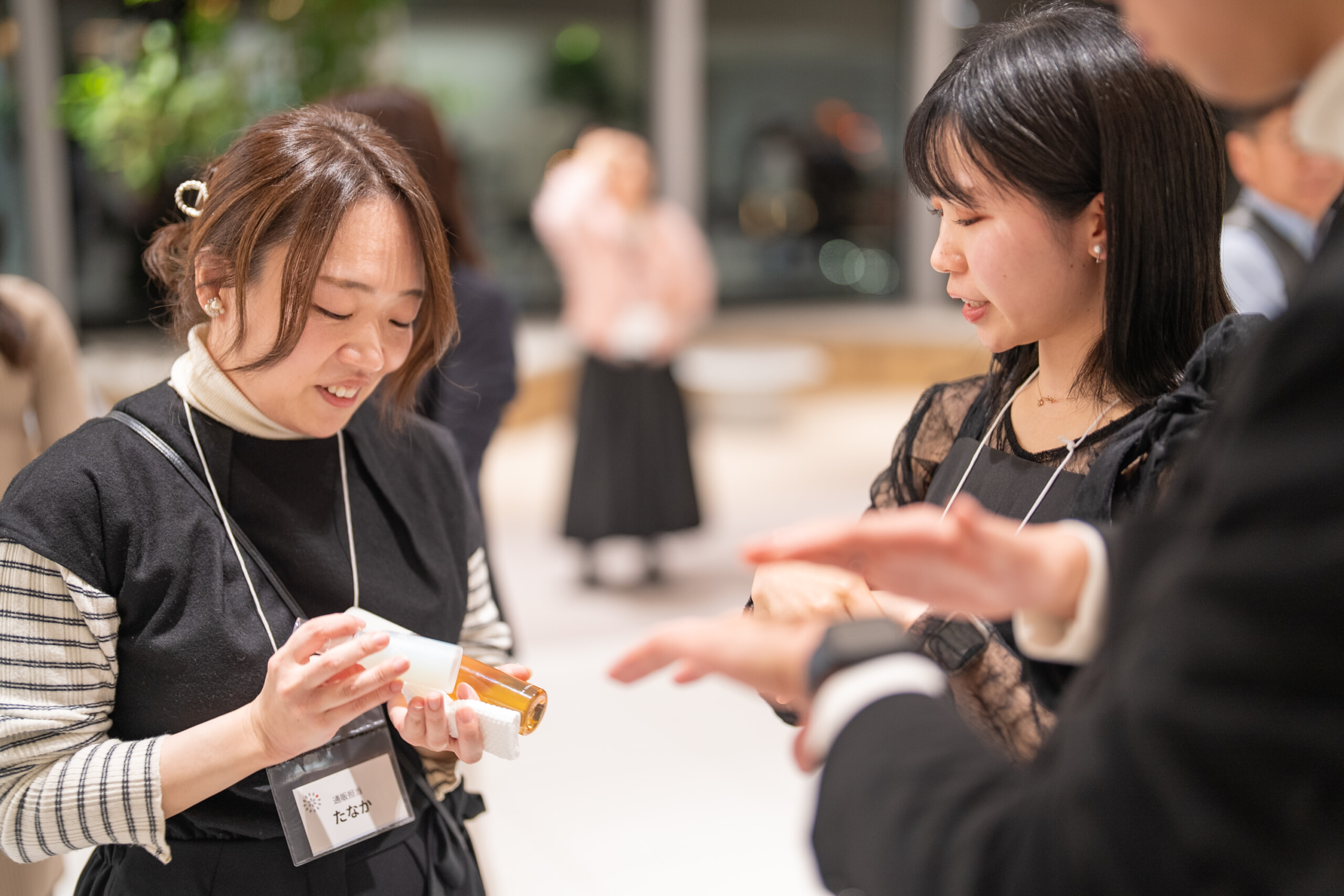 商品体験ブースでの体験風景