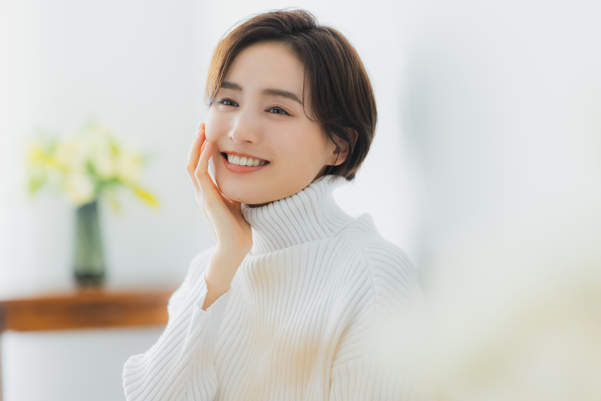 美肌の女性