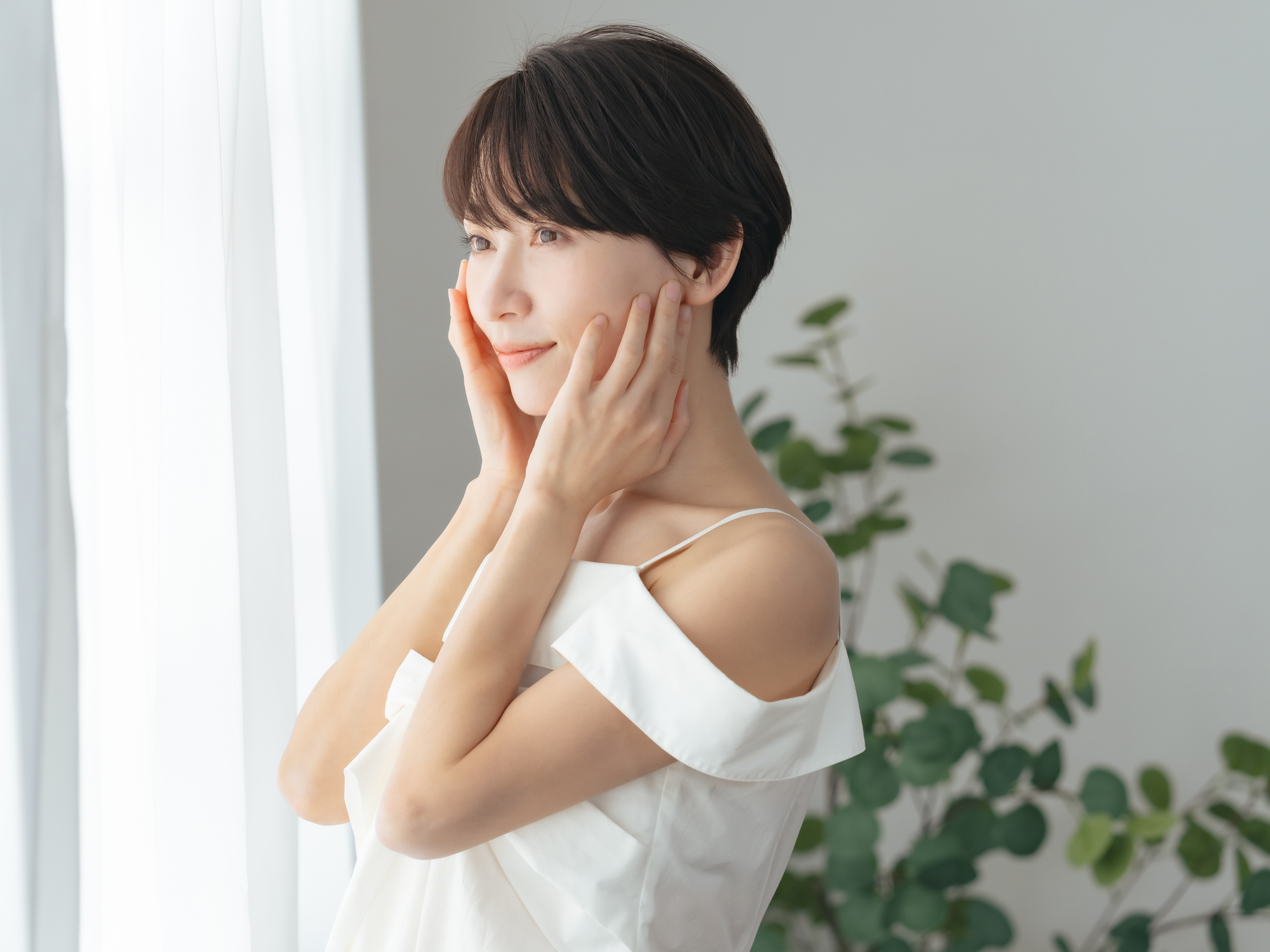 美肌の女性