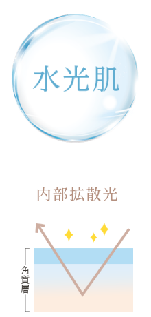 水光肌 内部拡散光