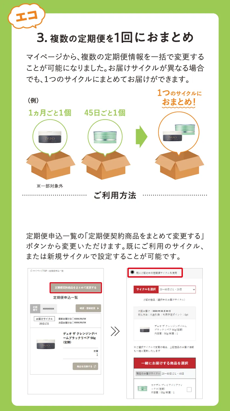 point3.複数の定期便を1回におまとめ