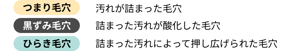 3大毛穴悩み