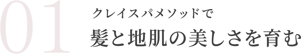 クレイスパメソッドで髪と地肌の美しさを育む